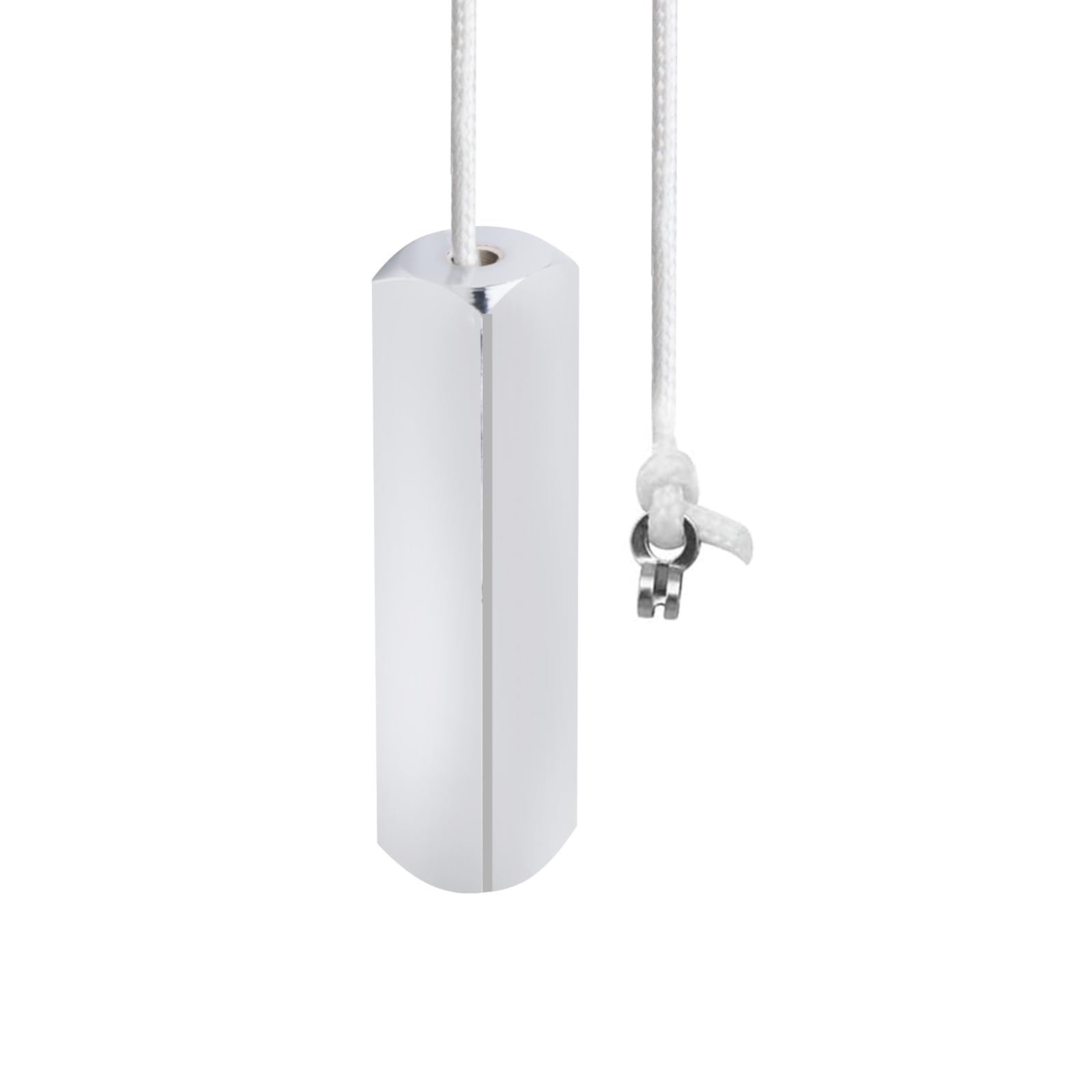 NewZc Bathroom Light Pull Cord Square Weighted Pull Cord Handle Chrome String Light Pull with 150 cm Nylon Light Pull Cord Extension for Toilet Shower Blind Chandelier Lamp Ceiling Fan Silver