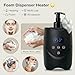 Professional Hot Lather Machine for Shaving, Smart Shaving Cream Warmer with 2×500ml Refillable Foam Bottles, Large Capacity Hot Foam Dispenser with LED Display for Home, Salon & Barber Shop (black)
