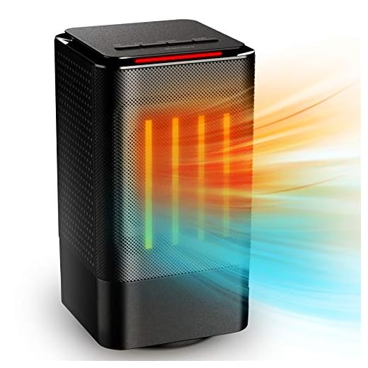 AUZKIN Heater, Space Heater, Portable Electric Oscillating Heater with Over-Heat Protection and Tip-Over Protection, 1s Quick Heating, Small and Quiet, Suitable for Office Home Use