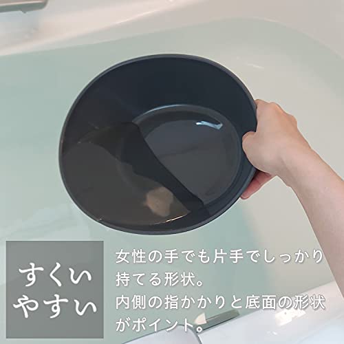 レック DENIM 湯おけ (グレー) 防カビ・抗菌剤配合 日本製 B