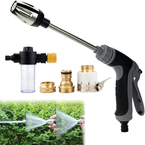 Aquoxis Pressure Washer Pressure Washer Gun Set with All Garden Hoses Hydro Power Water Jets Cleaner Attachment Adjustable Nozzle Cleaning Sprayer with 3 Modes for Patio Car Driveway and Outdoor