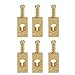 6PCS Guitar Bridge Roller Saddles Brass String Saddles Replacement for Electric Guitar Accessories (Gold)