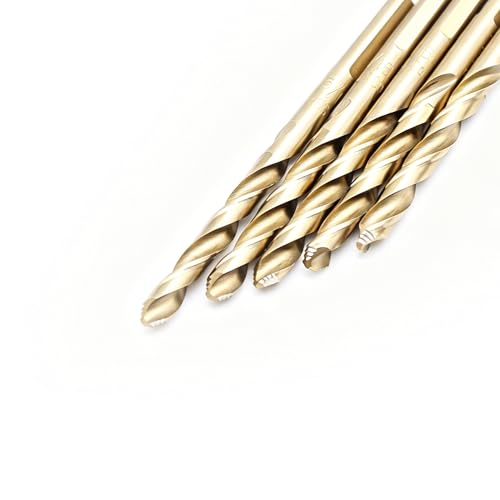 Image of TEMO 5 pc 3 /16 Inch M35 Stepped Point Jobber Drill Bit, Easy Boost Twist Drill Bit Set for Acrylic Metal, Steel, Wood, Plastic