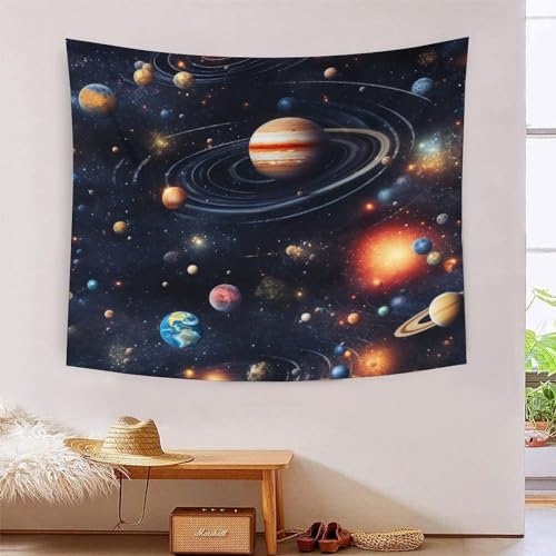 Poster mural en tissu galaxie 3D pour habiller un mur vide sans abîmer la peinture