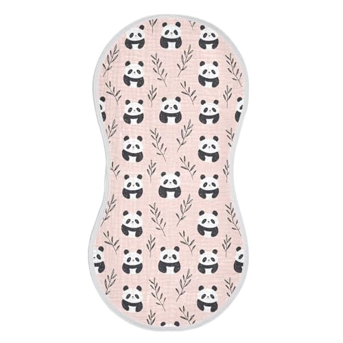 vvfelixl Cute Simple Panda Stick Figure Burp Cloths for Baby Boy Girls Baby Washcloths Burp Rags 1 Pack