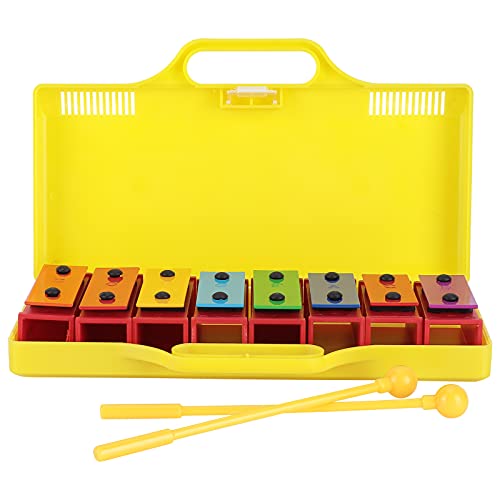 UPALDHOU Colorido Xilófono de 8 Notas, Tono Preciso, Elección de , con Barras Móviles y Tablas de Sonido Coloridas para Juegos Familiares, Xilófono, ,