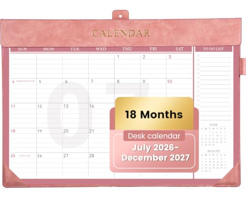 Image of Yoment Desk Calendar 2026-2027, 17 inch x 12 inch, from Now - Dec 2027(18 Months)