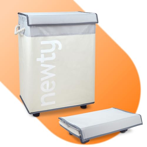 Cesto Ropa Sucia para la Colada Cesta con Tapa Carro Compartimento Laundry Basket Organizador Cubo Mueble Ropa Limpia Clara Oscura Juguetes Cesto de Lavandería con Ruedas Cesto Plegable Cesta ropa