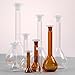 PEKYBIO 500ML Amber Volumetric Flask Set|ASTM Class A 3.3 Borosilicate Glass|Polypropylene Stopper|White Graduation|for Analytical Chemistry Work|2PCS