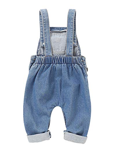 Lapa Baby Girls/Boys Overalls Newborn Denim Romper Ripped Jeans Soft Outfit 3M-24M #TOP1