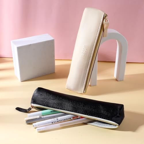 2pcs Mini Cosmetic Pouch for Purse - Leather Makeup Bag with Zipper - Portable Cosmetic Organizer for Women and Girls - Image 4