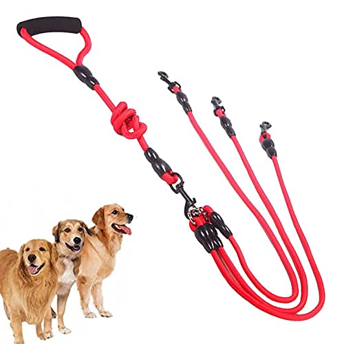 Guinzaglio 3 In 1 per Cani - Estendibile e Regolabile Con Manico Imbottito Morbido Staccabile in Nylon - Per Uno Due Tre Pet Walking Escursionismo