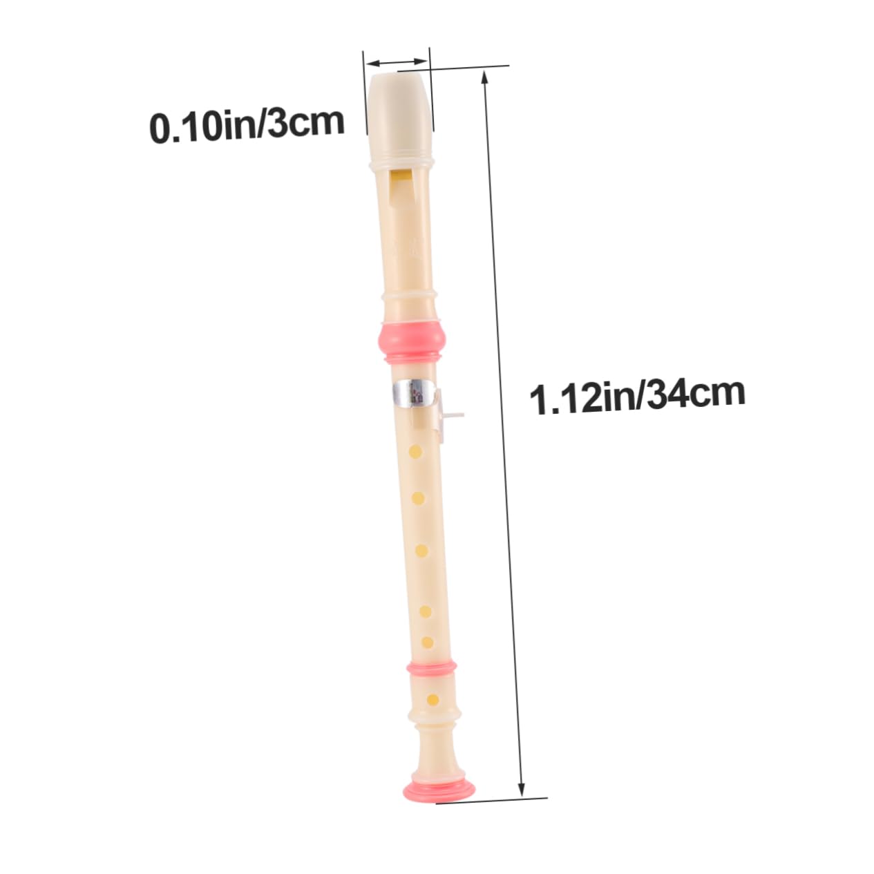 Yardwe Flûte à Bec pour Débutants Portable en Abs 6 Trous, Instrument de Musique Précis pour Garçon et Filles et Étudiants, pour Apprentissage Musical