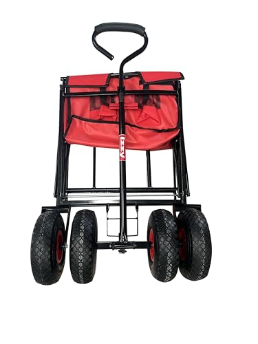 Bollerwagen faltbar Luftreifen Dach Luftbereifung Strand 80kg Boden mit Polsterung Transportwagen Picknick Urlaub Offroad Famillie