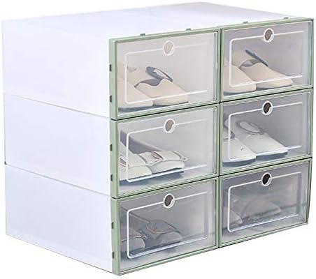 RollingBronze Shoe Box Pull Out Drawer Type Shoe Box Plastic Shoe Storage Box Container Organizer for Home Space Saving