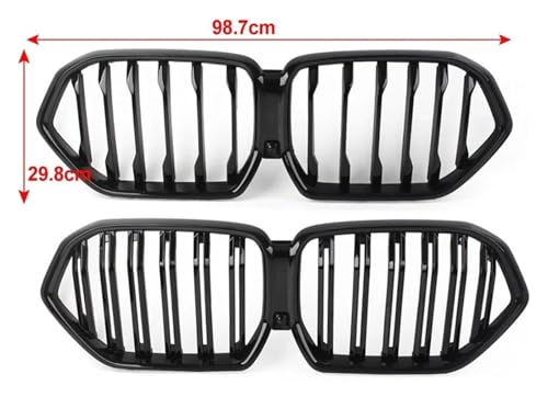 Calandre style haricot Single Line noir brillant pour BMW X6 G06 - 4