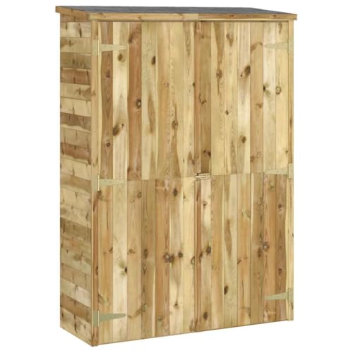 vidaXL Geräteschuppen Gartenhaus Schuppen Gerätehaus Lagerschuppen Gartenschrank Pultdach Garten 123x45x171 cm Massivholz Kiefer Imprägniert