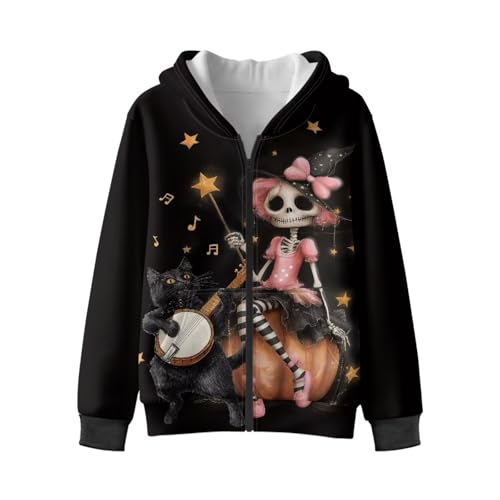 Boys' Sweatshirt Zip-Up Hooded Hoodie Soft Long Sleeve Fleece-lined Cardigan Sweatshirts 6-13 Years