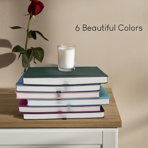 STATIONERY ISLAND A4 liniertes Notizbuch, 320 Seiten dickes Tagebuch, liniertes Tagebuch, Hardcover mit 100 g/m² zum Schreiben, Arbeiten, Lernen, Tagebuch, Beere