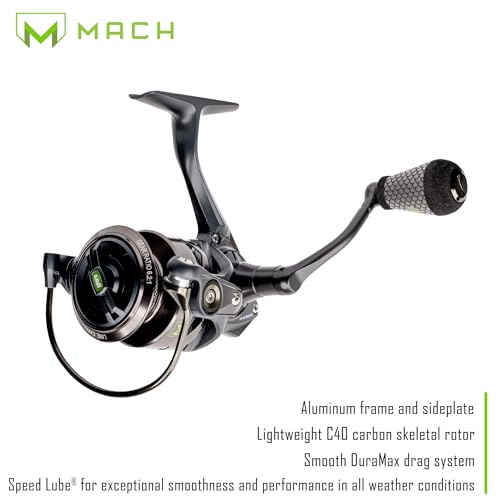 Lew's Lew's MACH 2 7'0" Combo de Caña y Carrete Spinning IM8 Grafito Mango Ultra Winn Dri-Tac Ambidiestro Negro/Verde miniatura 4