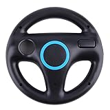 100% y Volante para controlador para Wii Game Racing Volante para Wii Mario Kart Mando a distancia Volante para regalo (Color: Negro)