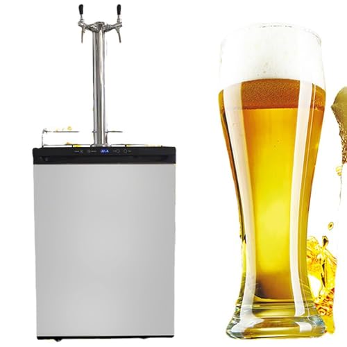 Mini frigorifero commerciale per birra, dispenser a doppia testa con temperatura e flusso regolabili, ideale per bar domestici ed eventi all'aperto