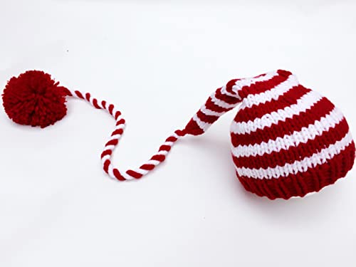 Vemonllas Christmas Newborn Photography Props Baby Photo Props Christmas Outfit Long Hat Newborn Photoshoot Xmas Santa Claus Red Hat #TOP3