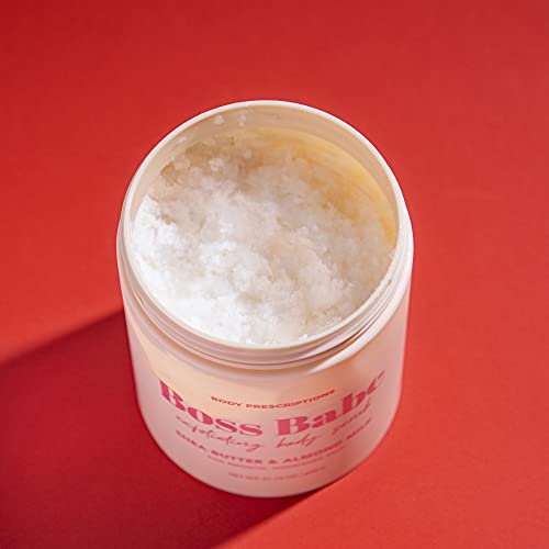 Body Prescriptions Pink “Boss Babe” Body Scrub, Exfoliating Body Wash, For Nourished And Ultra Smooth Skin, Cleanser Infused With Shea Butter And Almond Milk #TOP2