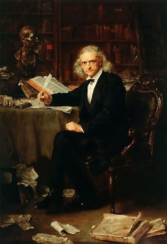 Portrait de Theodor Mommsen Peinture sur Toile Ludwig Knaus Inspiration Artistique Chambre