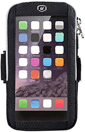 2つのコンパートメントを備えたタッチスクリーン付き防水反射アームバンドケーススポーツランニングウォーキングサイクリングジム 端末対応