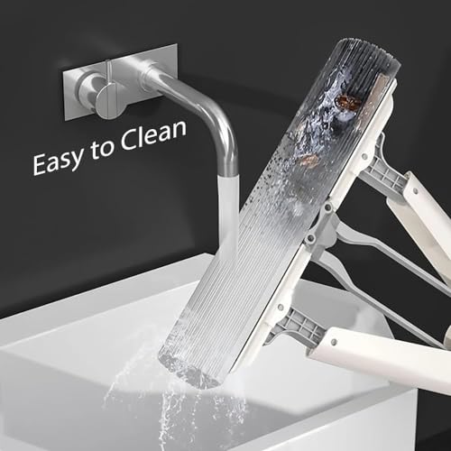 Image of Medium Sponge Mop, Stainless Steel Handle, PVA Absorbent Head, Self Squeeze, Ideal for Tile, Laminate, Parquet Floors