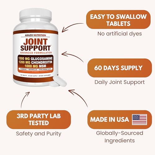 Arazo Nutrition BS029 Glucosamine Chondroitin Turmeric Msm Boswellia - Joint Support Supplement thumb #5