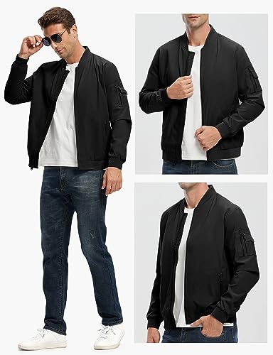 Rdruko Men'S Windbreaker Lightweight Bomber Jacket Causal Fashion Light Jacket thumb #6