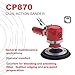 Chicago Pneumatic CP870-6 Inch (150 mm), Air Random/Rotary Sander Tool, Non-Vacuum, PSA, 10000 RPM, Home Improvement, Woodworking, Rust Removal, Polisher