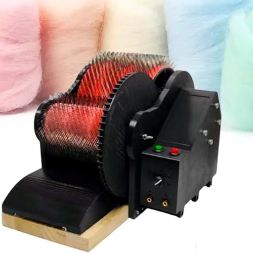 Cardeuse à tambour électrique JINTVO de 4,5 kg avec pédale réglable pour traitement de la laine