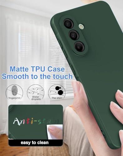Image of DIZORO Microfiber Candy Case Compatible for Samsung S24 Plus Smooth Touch Cushion Liquid Soft Silicone Gel Rubber Phone Cases Non-Slip Full Body Protective Shockproof Back Cover (New OG Forest Green)