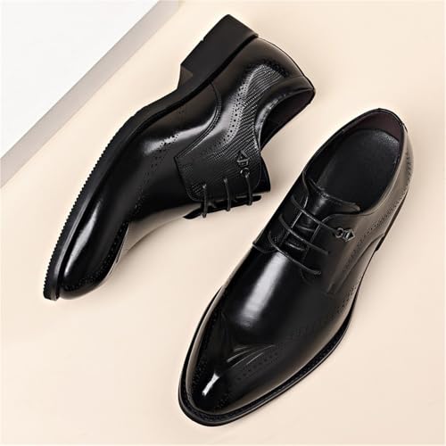 Men's Lace up Leather Dress Shoes Business Formal Genuine Leather Soft Breathable Comfortable Office Wedding Work Footwear2