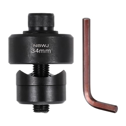 Image of sourcing map Sheet Metal Hole Punch 34mm Metric Bearing Steel Circle Hole Puncher Set Knockout Punch Die Cutter Tool with Hex Head Screw Hex Wrench for Stainless Steel Sink Copper Plate