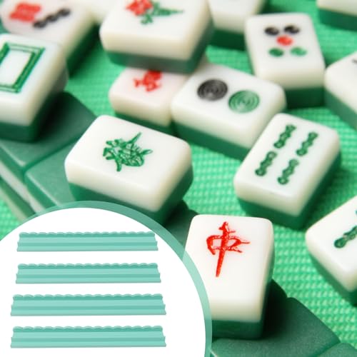 Leinuosen 4 Pzs Rack de Mahjong de Madera con Empujador miniatura 5