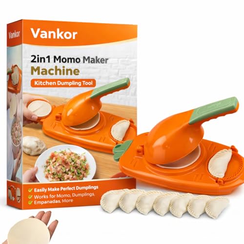 Image of 2 in 1 Dumpling Maker Ghughra Momos Maker Machine, Skin Press Mould for Gujiya Ghughra Mould Machine,Kitchen Dumpling Making Tool with Dumpling Puri Maker
