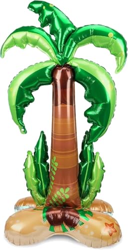 Aufblasbare Palme 80 x 150 cm Große Aufblasbare Palme Dekoration Palme Aufblasbar Strand Deko Eine Extra Große Stehende Kokospalme