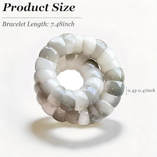 Image of Natural Bodhi Seed Mudi Bracelets for Women Men Anxiety Fidget Bracelets Protection Healing Stretch Bodhi Seeds Fidget Bracelet Stress Relief Idea Gift for Adults