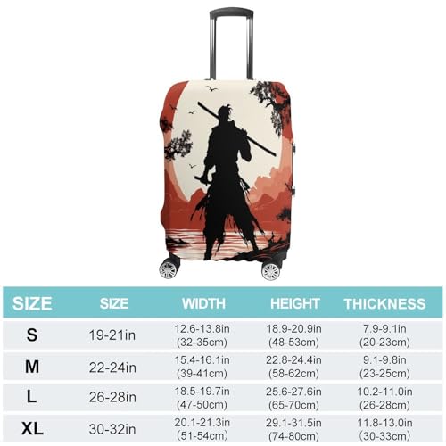 Housse valise polyester Samurai blanc L : protection élastique et lavable