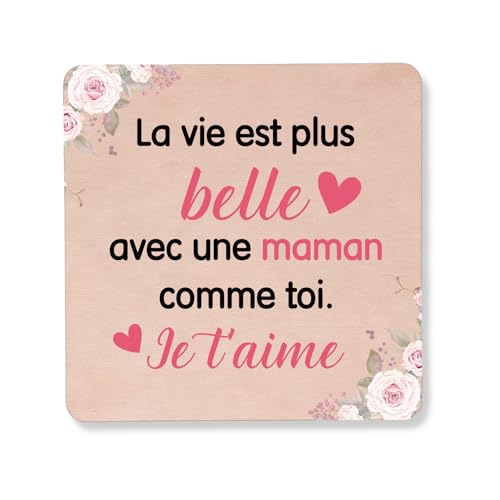 fuakUip Cadeau Maman,Cadeau Fete des Meres,Idee Cadeaux pour Maman Pas Cher,Dessous De Verre pour La Fête des Mères,Original Cadeaux pour Mere Anniversaire...