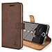 Snakehive iPhone SE 2020 Vintage Wallet || Genuine Leather Wallet Phone Case || Real Leather with Viewing Stand & 3 Card Holder || Flip Folio Cover with Card Slot (Brown)