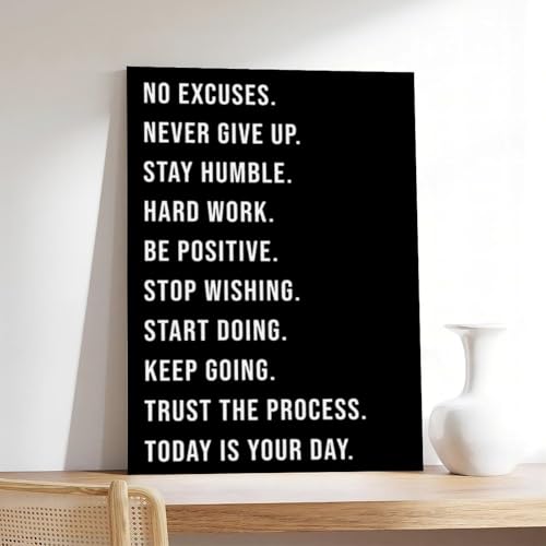 Poster sur toile motivation et citations décoration de bureau - 7