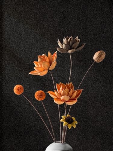 Decoración con flores secas artesanales desmontables miniatura 5
