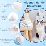 120 Count Cat Litter Box Liners 19" x 17.5", Compatible avec PetCova, DuckSky et MeoWant, Remplacement auto-nettoyage Kitty Litter Liners, Sac à déchets de cordons d'étirage