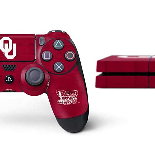 Skinit Decal Gaming Skin Compatible with PS4 Console and Controller Bundle - Officially Licensed University of Oklahoma Sooners Design