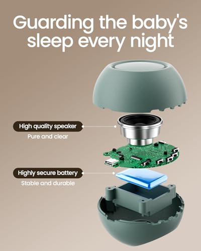Image of CHICWAY White Noise Machine with AI Cry Detection for Baby Adult, Cyan | 2026 Mom's Choice Awards, 18 Soothing Sound, Bluetooth Rechargeable White Noise Machine for Home Office, Nursery Light